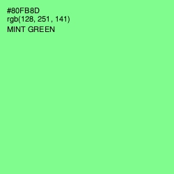 #80FB8D - Mint Green Color Image